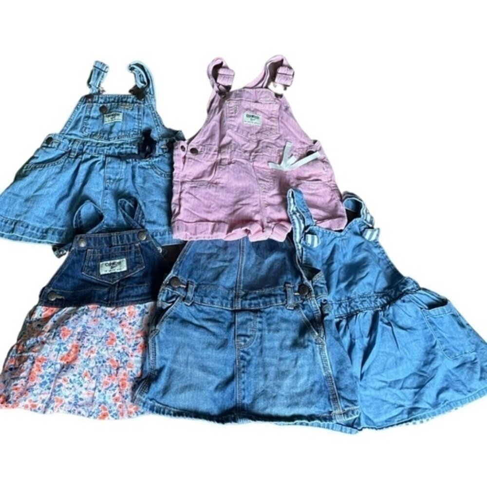 Oshkosh Mixed Denim Overalls Skorts Shorts Some Vintage Mix Sizes